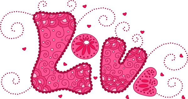 free vector Love love colorful pattern vector